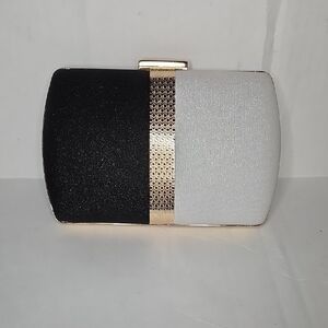 Elegant Black and White Clutch